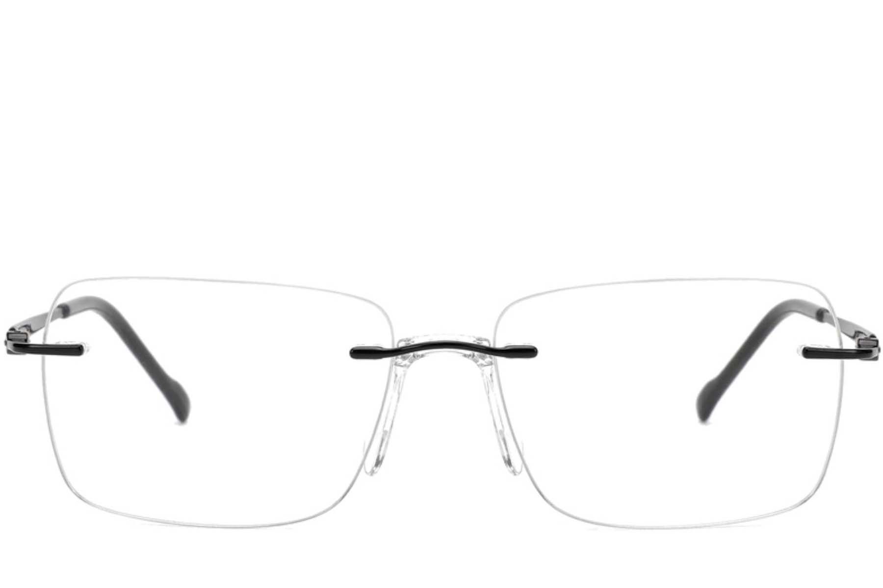 Gafas invisibles de titanio negro #BS2012-1698