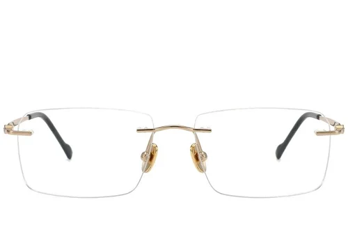 Lunettes invisibles en titane doré #BS2012-1699