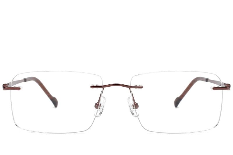 Gafas invisibles de titanio marrón #BS2012-1701