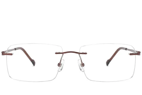 Lunettes invisibles en titane brun #BS2012-1701