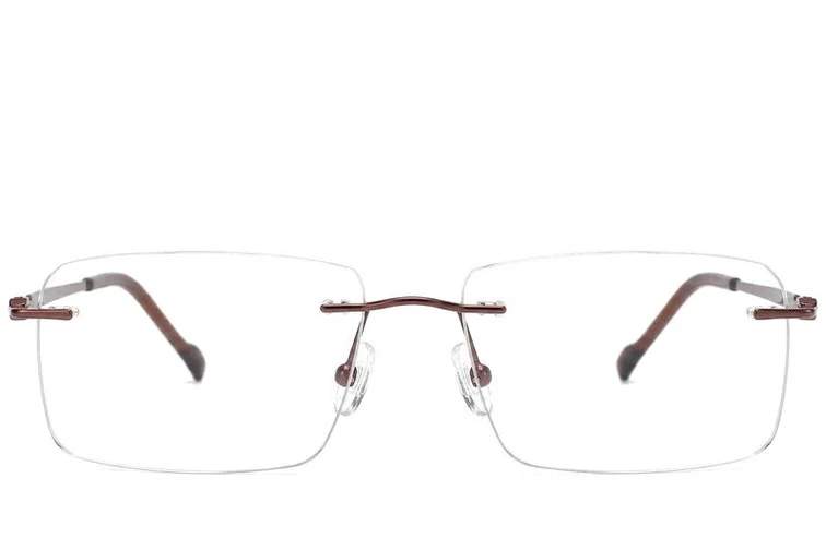 Gafas invisibles de titanio marrón #BS2012-1701