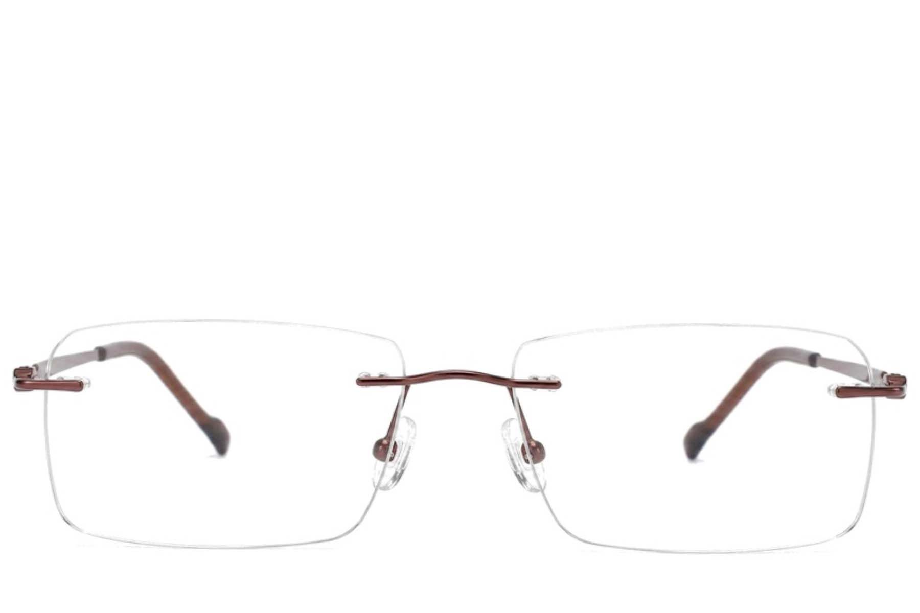 Gafas invisibles de titanio marrón #BS2012-1701