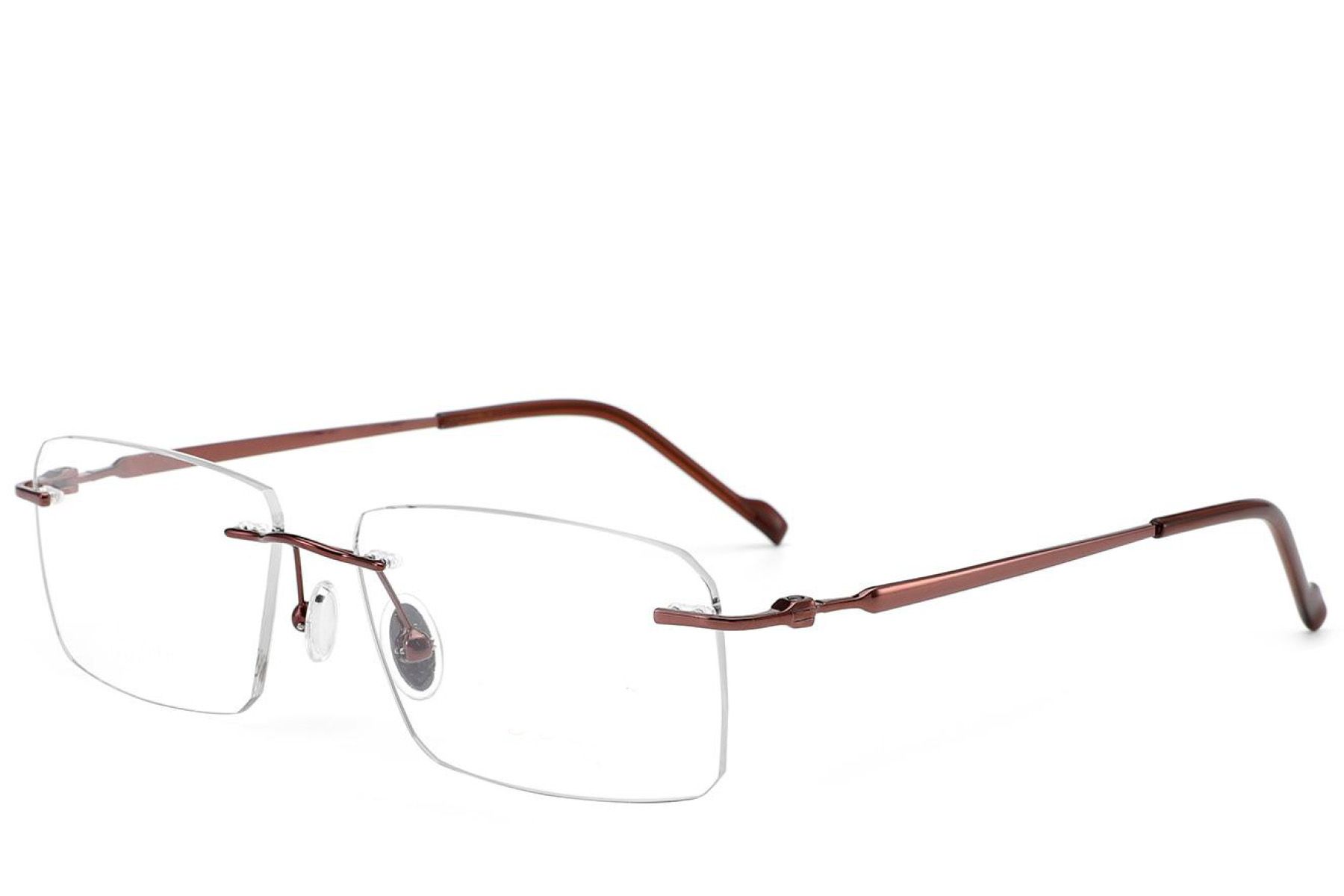 Gafas invisibles de titanio marrón #BS2012-1701