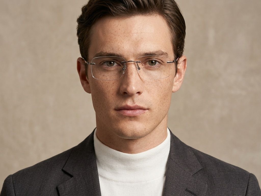 Invisible Grey Titanium Glasses #BS2012-1702