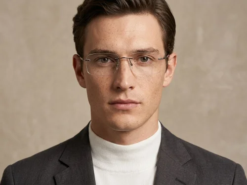 Lunettes invisibles en titane gris #BS2012-1702