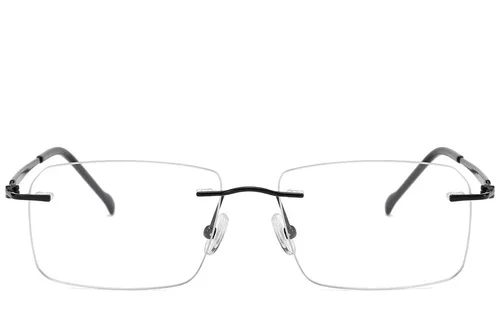 Lunettes invisibles en titane noir #BS2012-1703