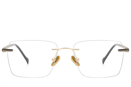 Lunettes invisibles en titane doré #BS2012-1704