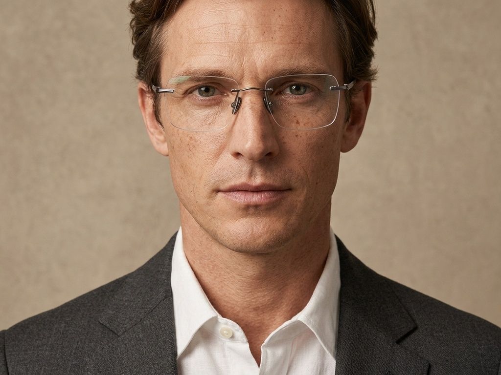 Invisible Grey Titanium Glasses #BS2012-1705
