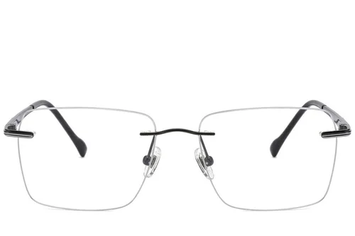 Lunettes invisibles en titane noir #BS2012-1707