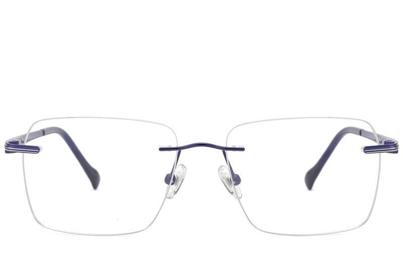 Invisible Blue Titanium Glasses #BS2012-1708