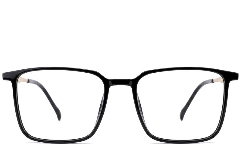 Rectangular Black Titanium Glasses #BS2012-1709