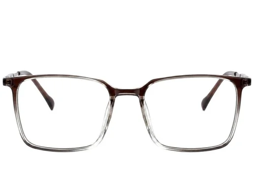 Lunettes rectangulaires en titane brun #BS2012-1710