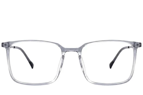 Lunettes rectangulaires en titane gris #BS2012-1711