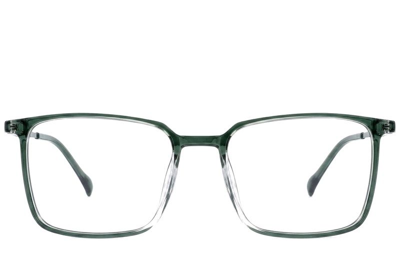 Rectangular Green Titanium Glasses #BS2012-1713