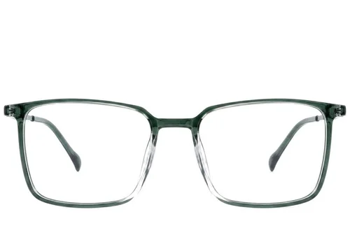 Lunettes rectangulaires en titane vert #BS2012-1713