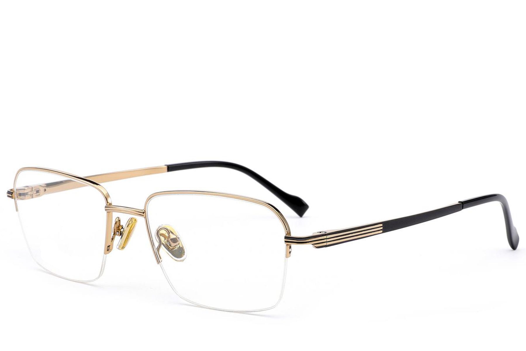 Semi-rimless Golden Titanium Glasses #BS2012-1715