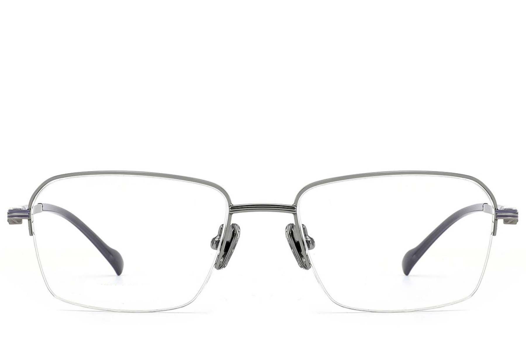 Gafas semi al aire de titanio gris #BS2012-1718