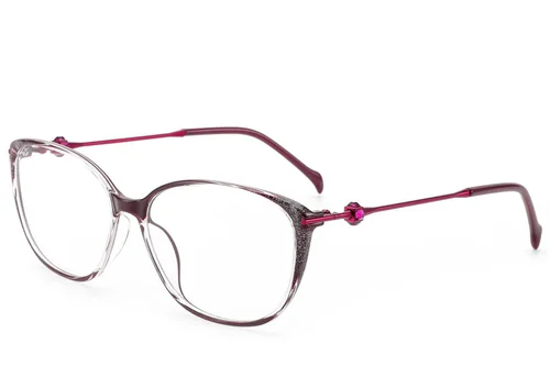 Lunettes papillon en titane rouge #BS2012-1734