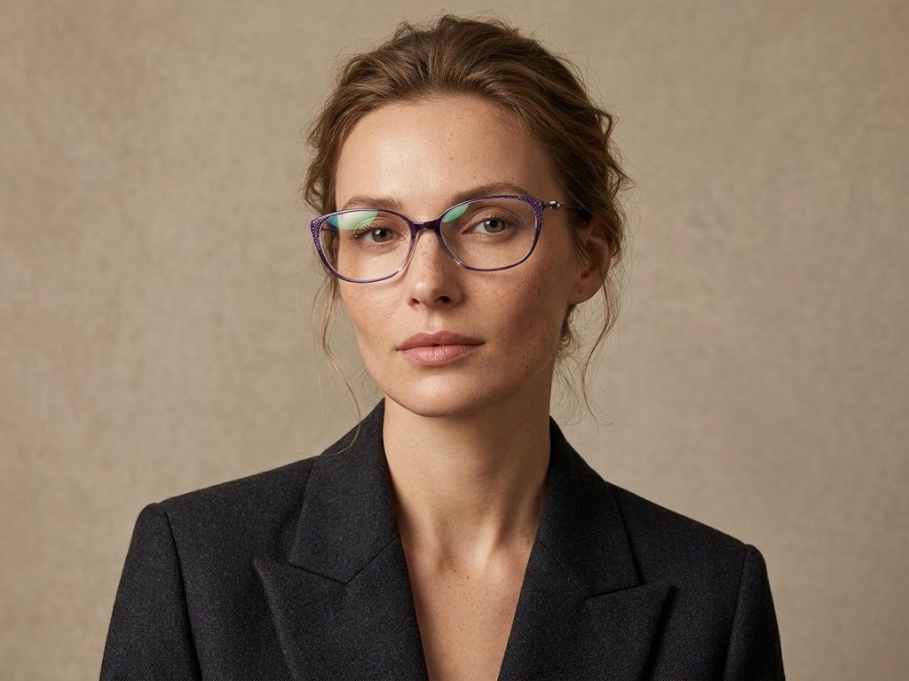 Butterfly Purple Titanium Glasses #BS2012-1736
