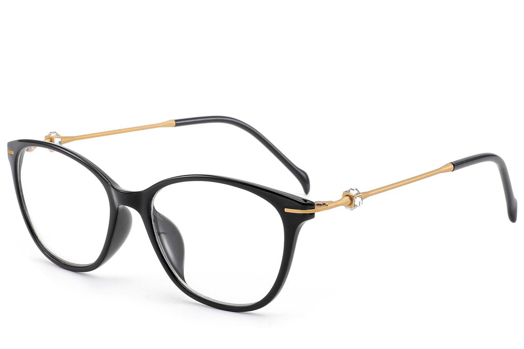 Oval Black Titanium Glasses #BS2012-1738