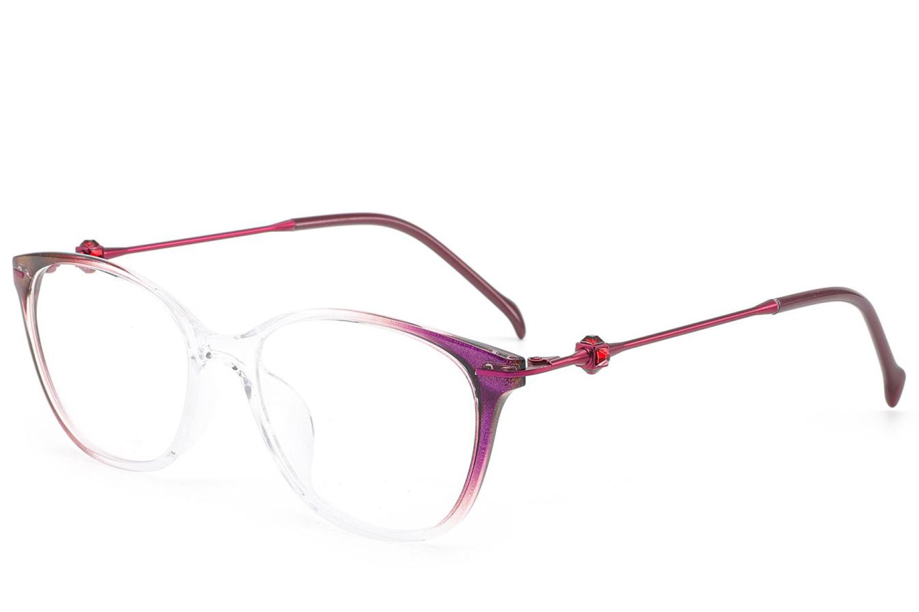 Oval Red Titanium Glasses #BS2012-1739
