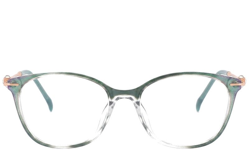Oval Green Titanium Glasses #BS2012-1741
