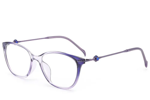 Lunettes ovales en titane violet #BS2012-1742