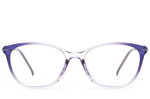 Lunettes ovales en titane violet #BS2012-1742