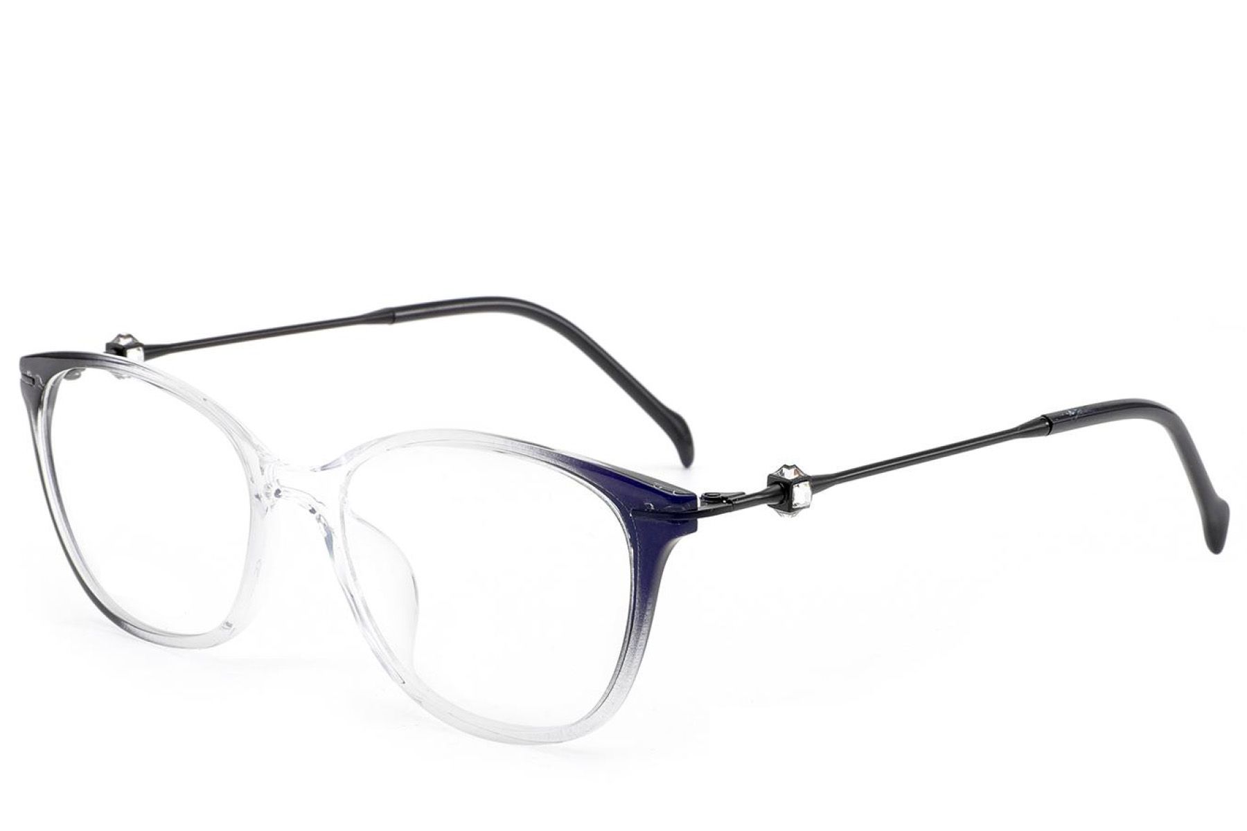 Oval Black Titanium Glasses #BS2012-1743