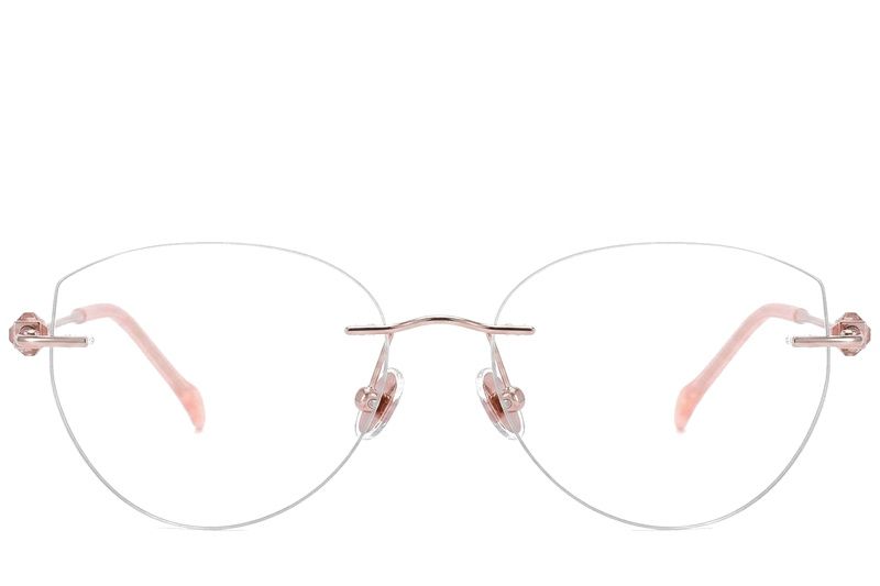 Invisible Pink Titanium Glasses #BS2012-1745