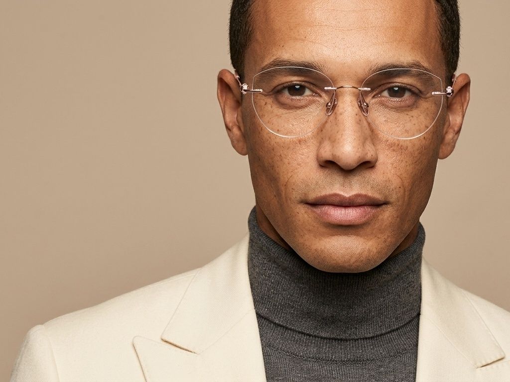 Invisible Pink Titanium Glasses #BS2012-1745