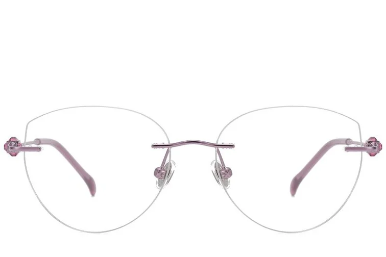 Invisible Purple Titanium Glasses #BS2012-1746