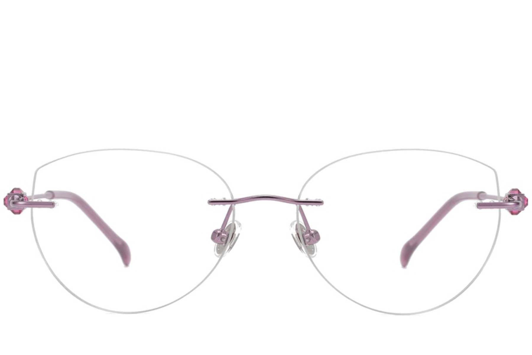 Invisible Purple Titanium Glasses #BS2012-1746