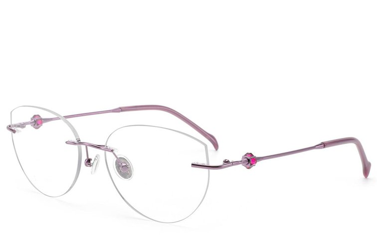 Gafas invisibles de titanio color púrpura #BS2012-1746