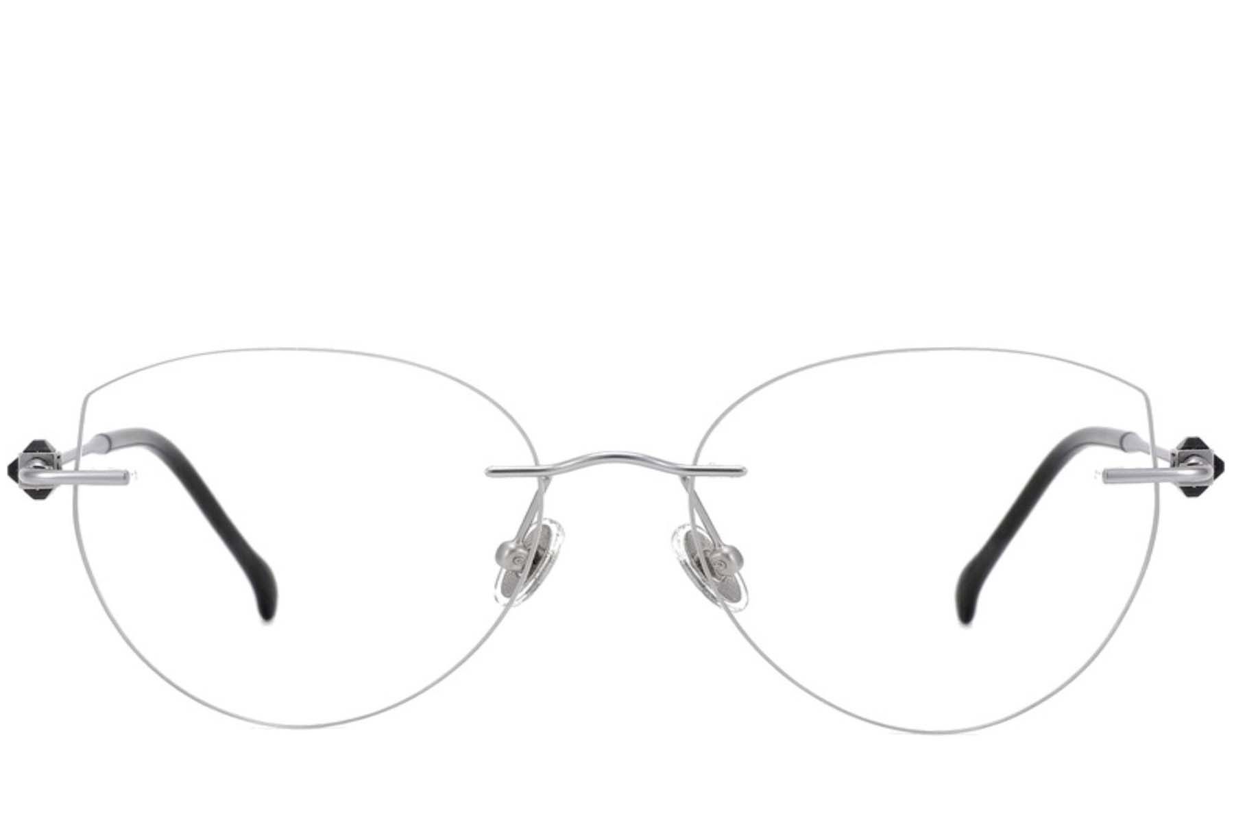 Invisible Silver Titanium Glasses #BS2012-1747