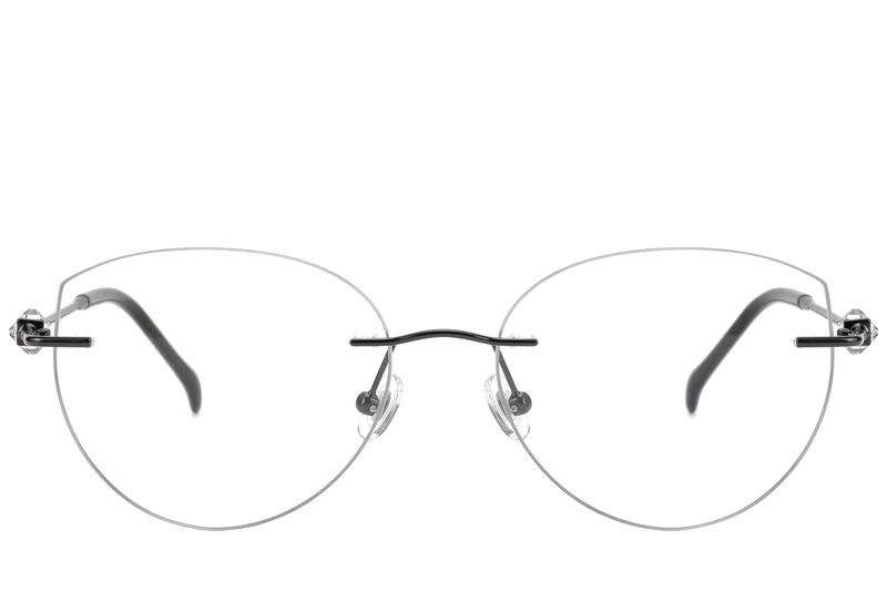 Gafas invisibles de titanio negro #BS2012-1748