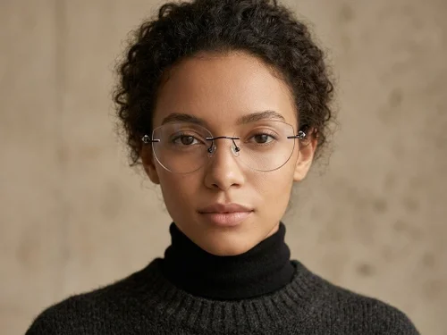 Lunettes invisibles en titane noir #BS2012-1748