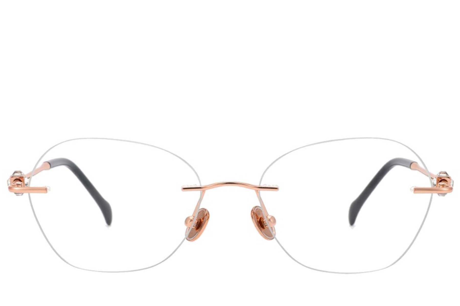 Invisible Pink Titanium Glasses #BS2012-1749