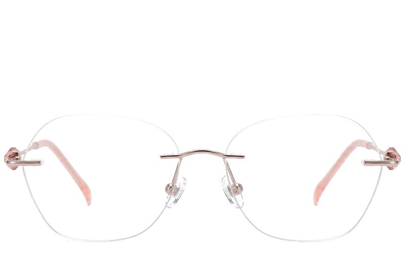 Gafas invisibles de titanio rosa #BS2012-1750