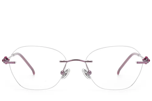 Lunettes invisibles en titane violet #BS2012-1751