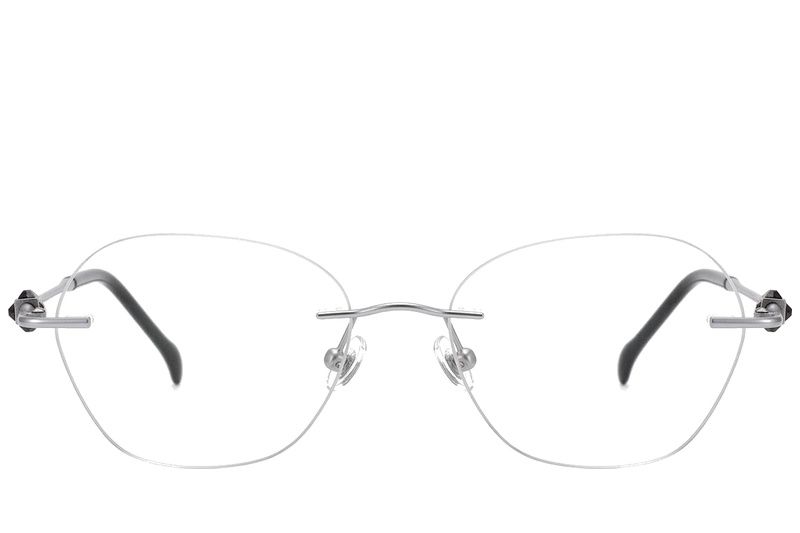 Gafas invisibles de titanio plateado #BS2012-1752