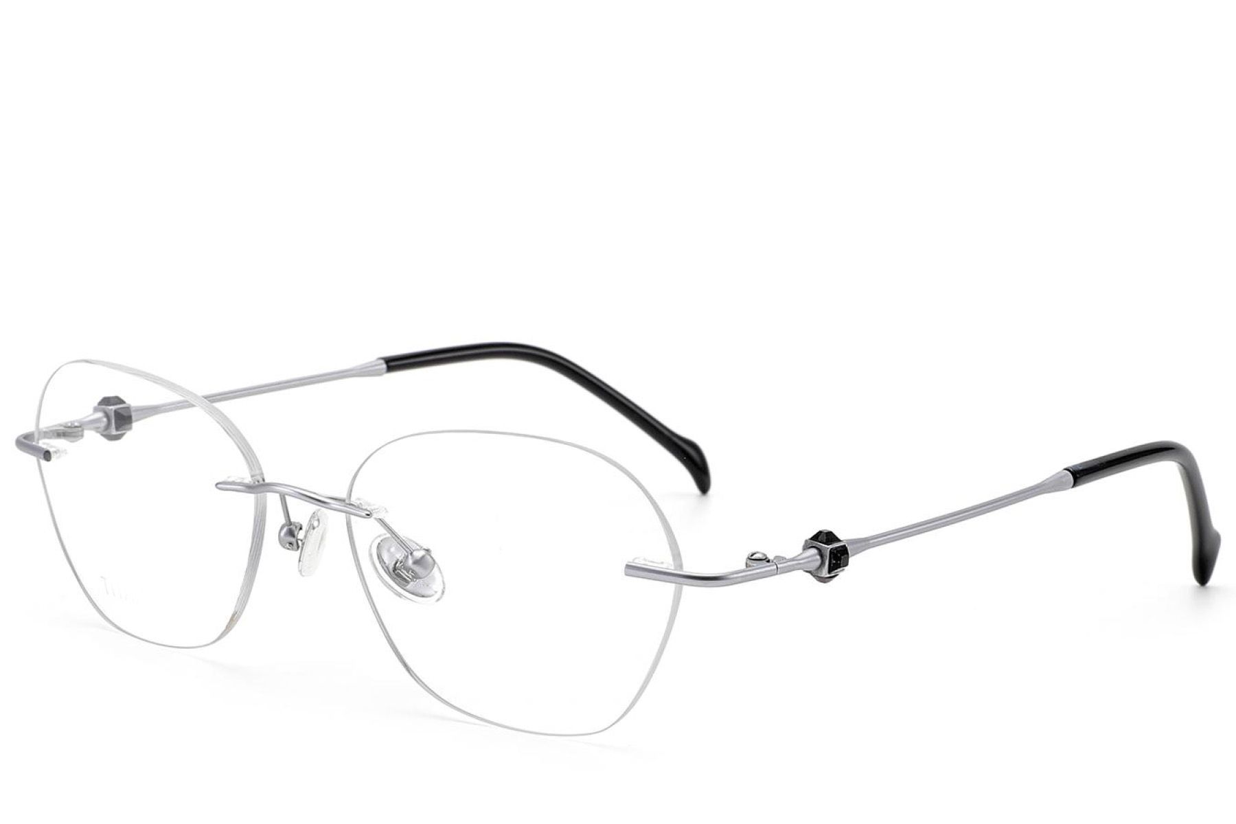 Gafas invisibles de titanio plateado #BS2012-1752