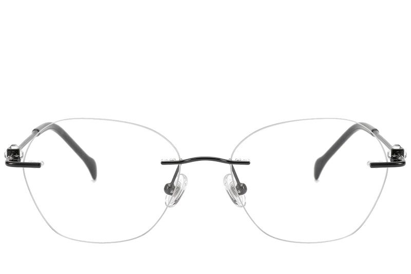 Gafas invisibles de titanio negro #BS2012-1753