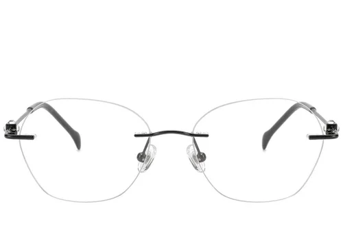 Lunettes invisibles en titane noir #BS2012-1753