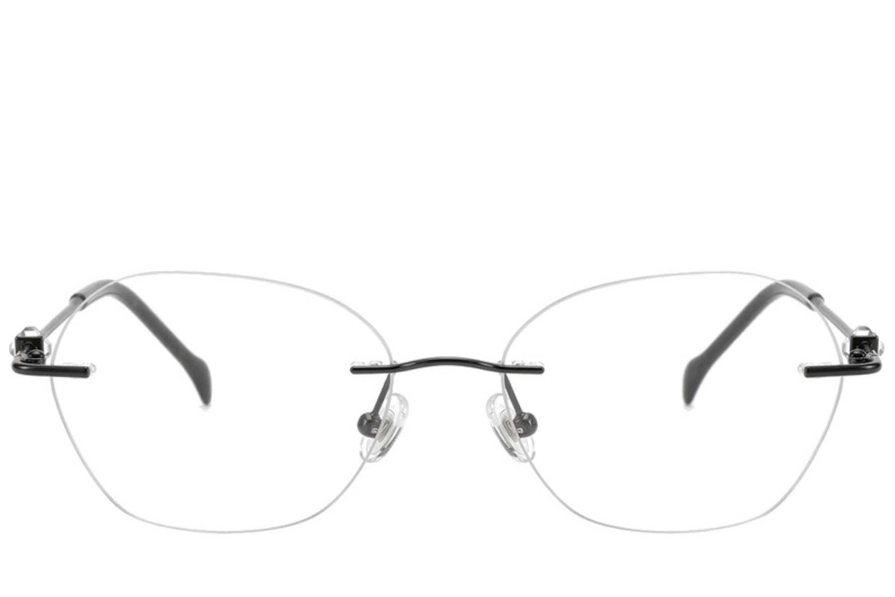 Gafas invisibles de titanio negro #BS2012-1753
