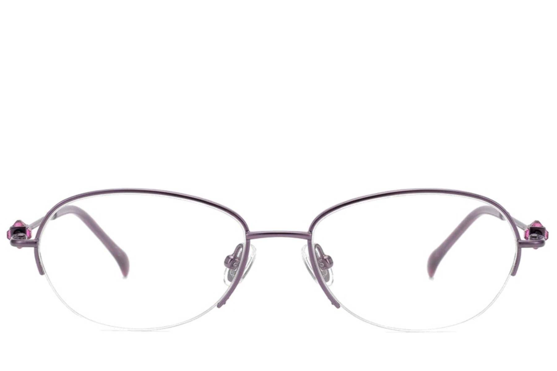 Gafas semi al aire de titanio morado #BS2012-1756