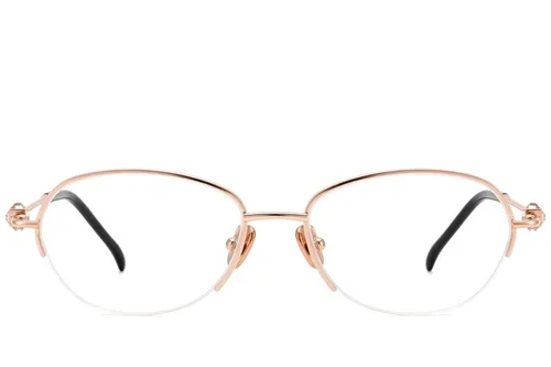 Lunettes semi-cerclées en titane rose #BS2012-1757