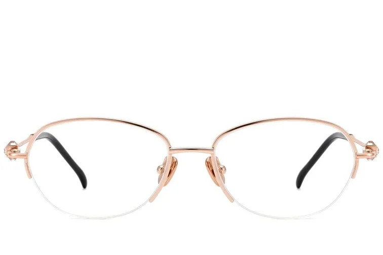 Halbrandlose rosa Titanbrille #BS2012-1757
