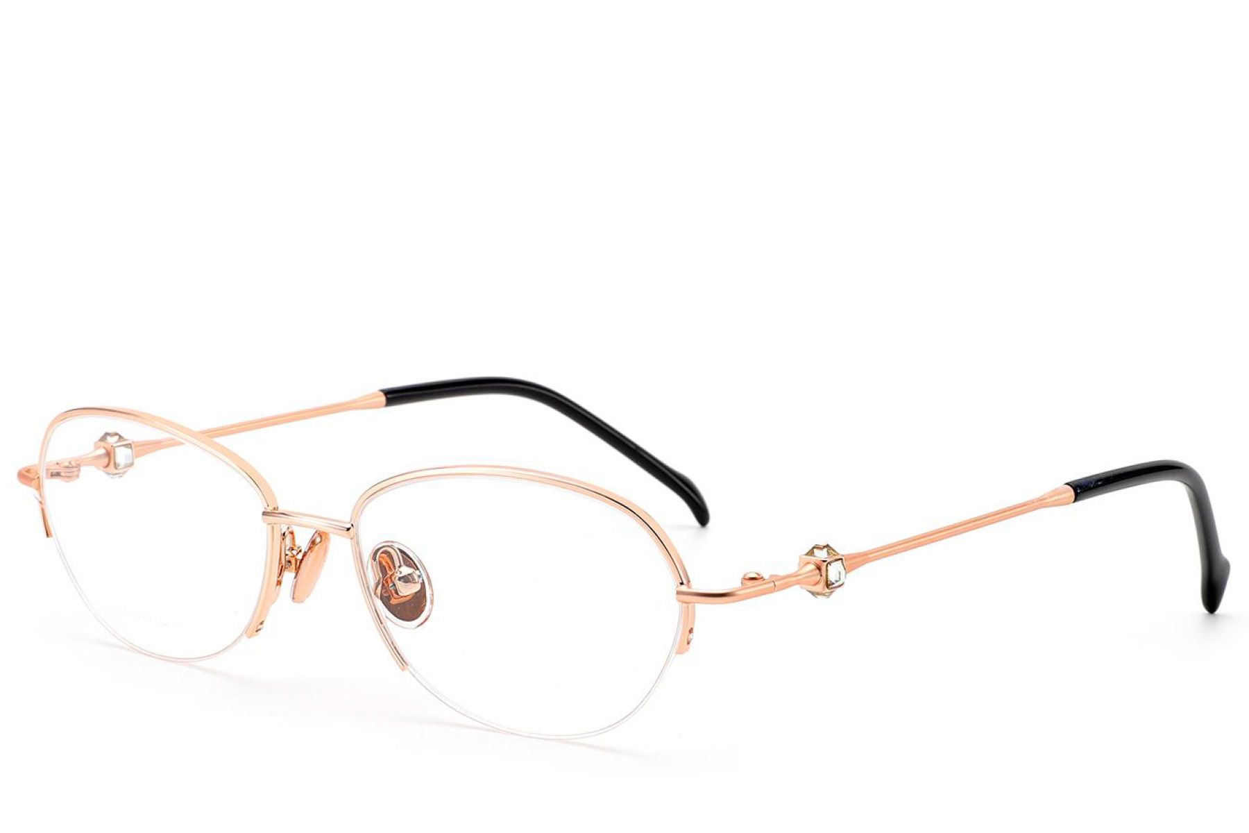 Gafas semi al aire de titanio rosa #BS2012-1757
