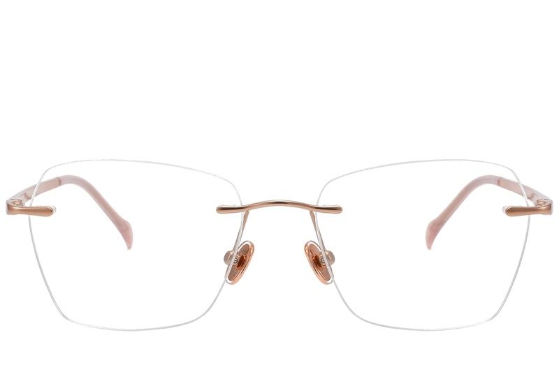 Invisible Pink Titanium Glasses #BS2012-1759